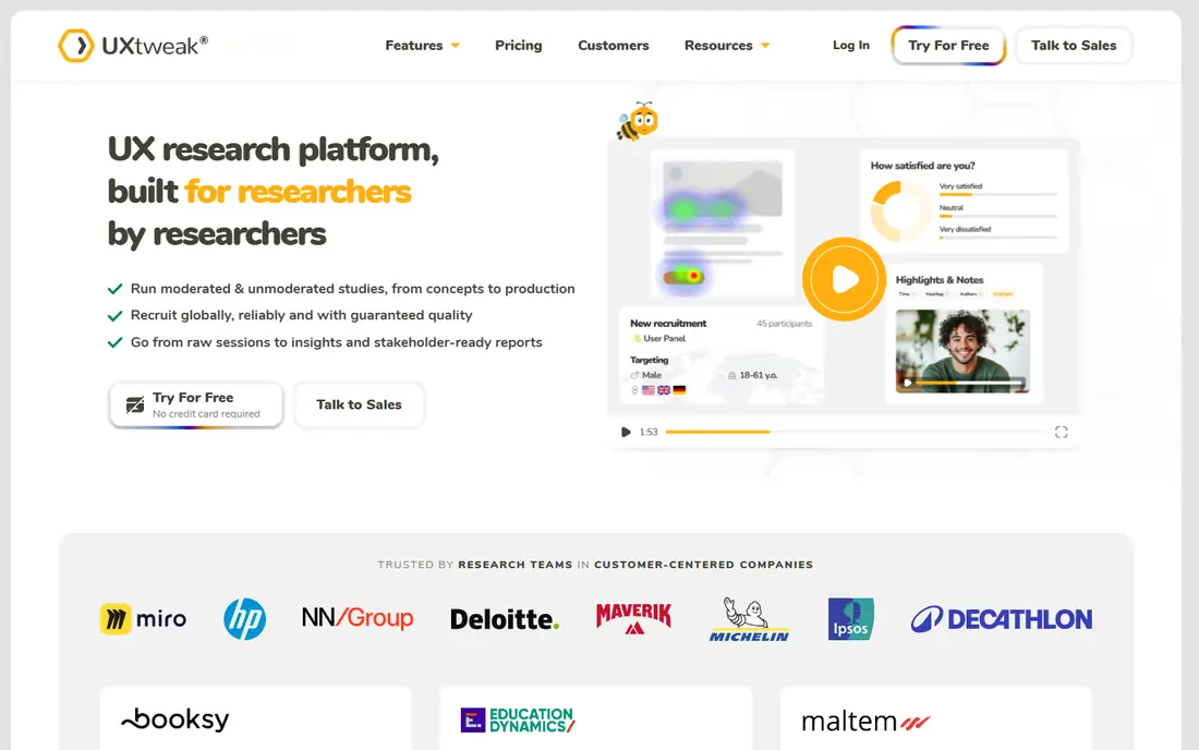 UXtweak homepage