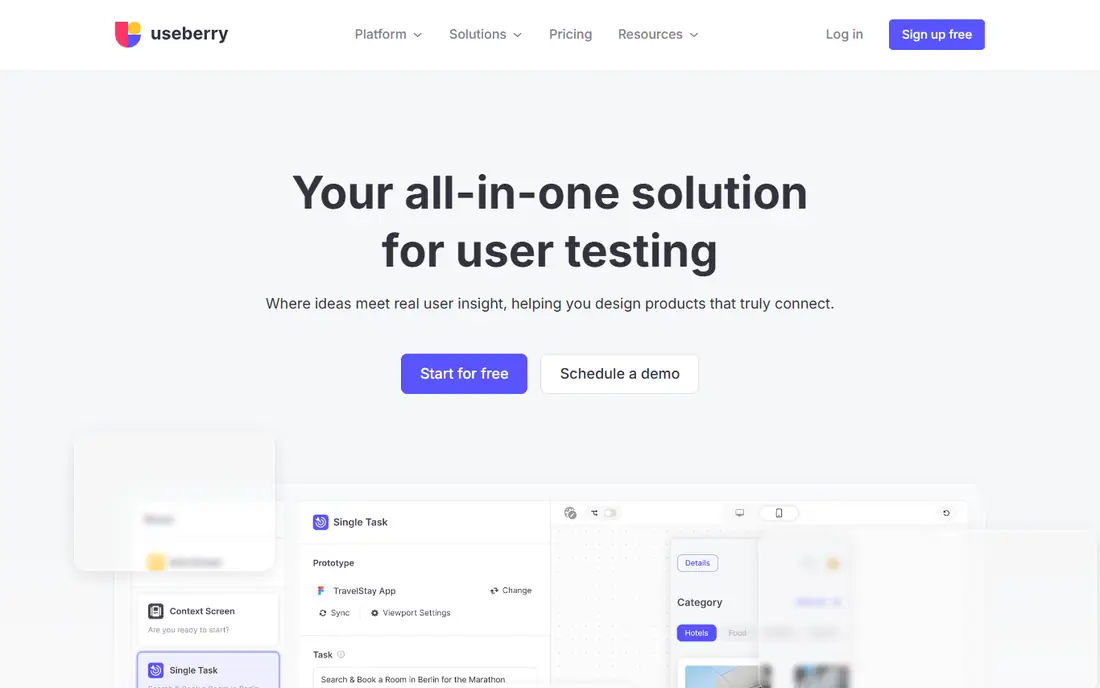 Useberry homepage
