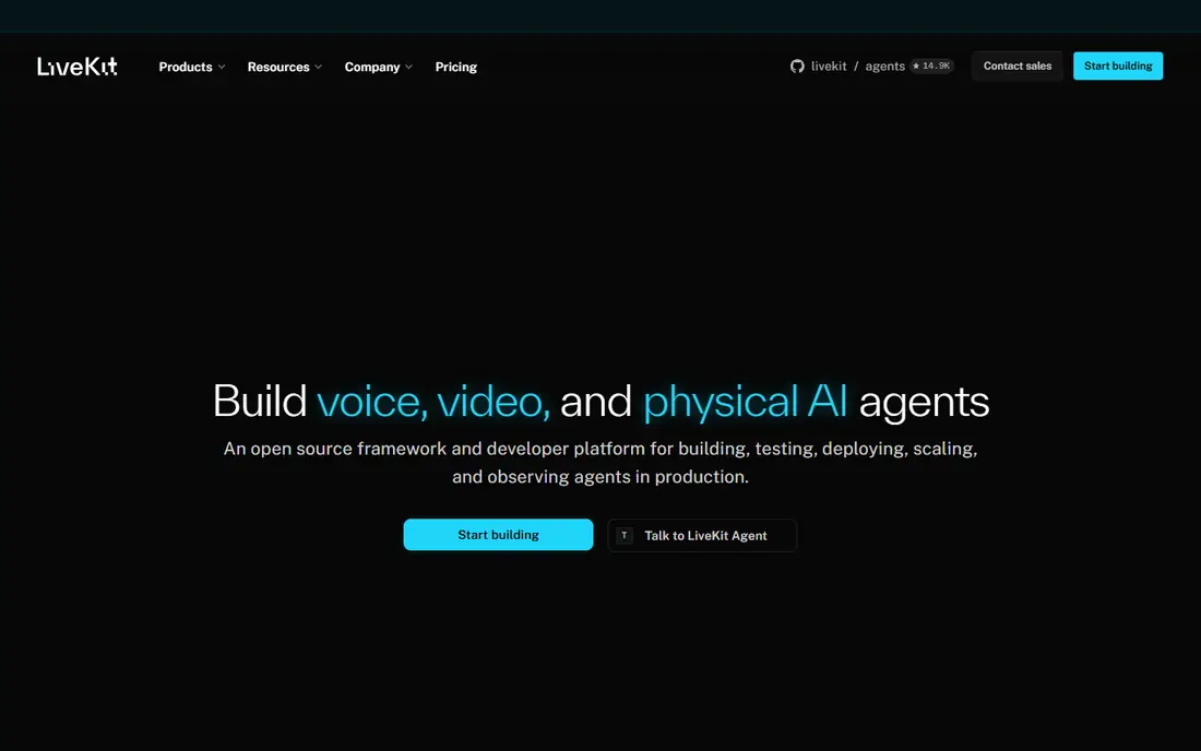 LiveKit homepage