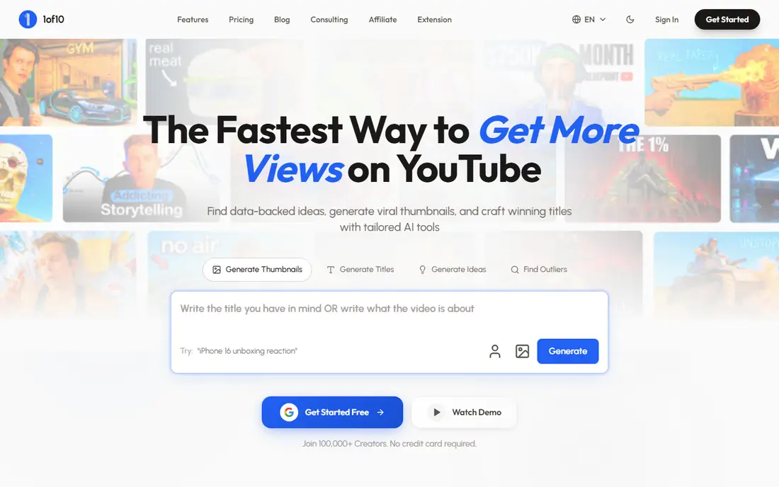 1of10 homepage