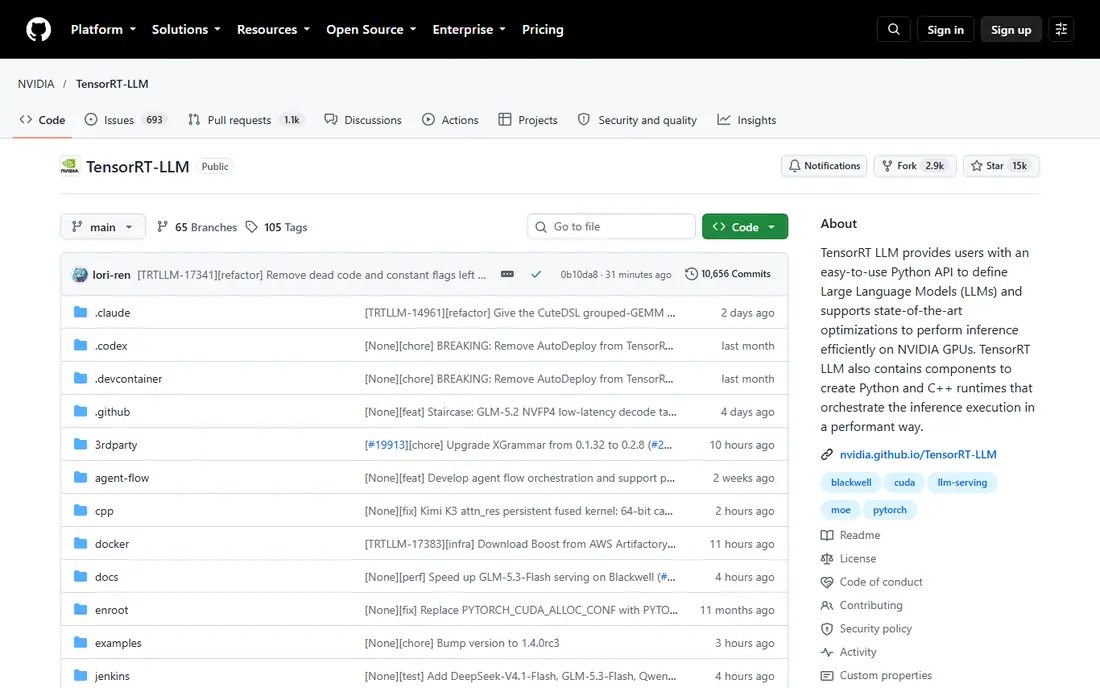 TensorRT-LLM homepage