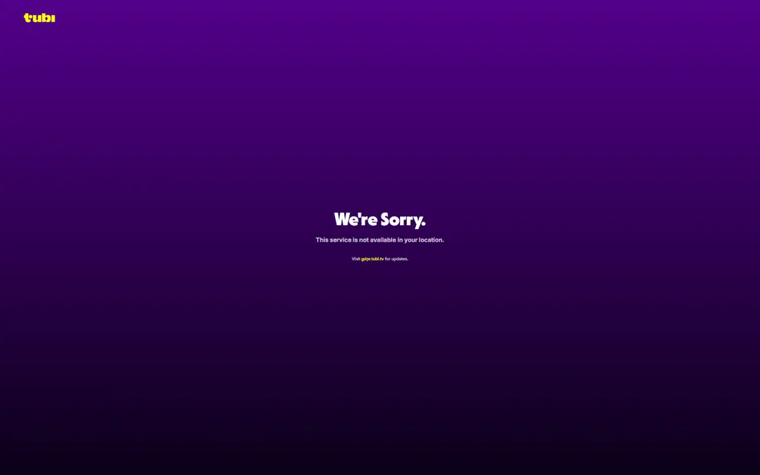Tubi homepage