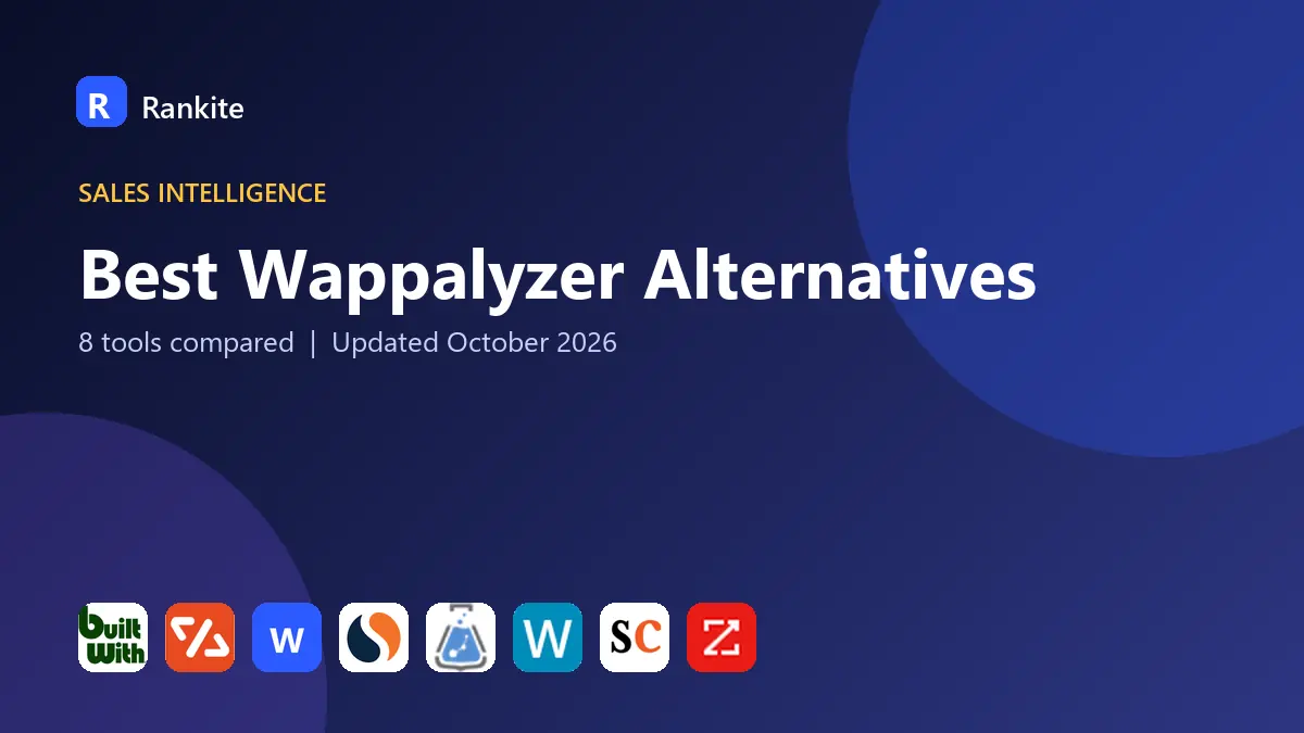 Best Wappalyzer Alternatives in 2026: 8 Tools Compared