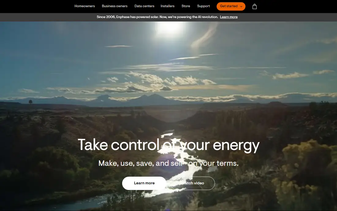 Enphase Enlighten homepage