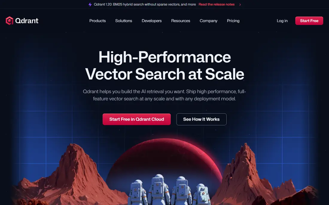 Qdrant homepage
