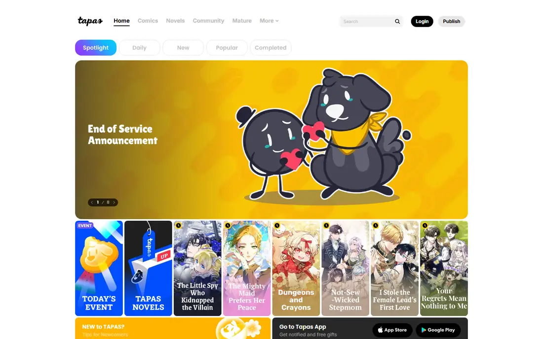 Tapas homepage