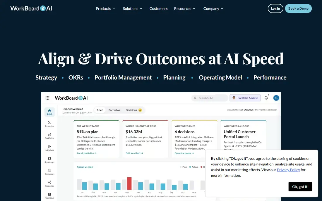 WorkBoard homepage