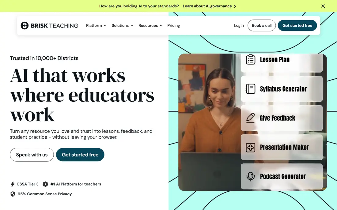 Brisk Teaching homepage