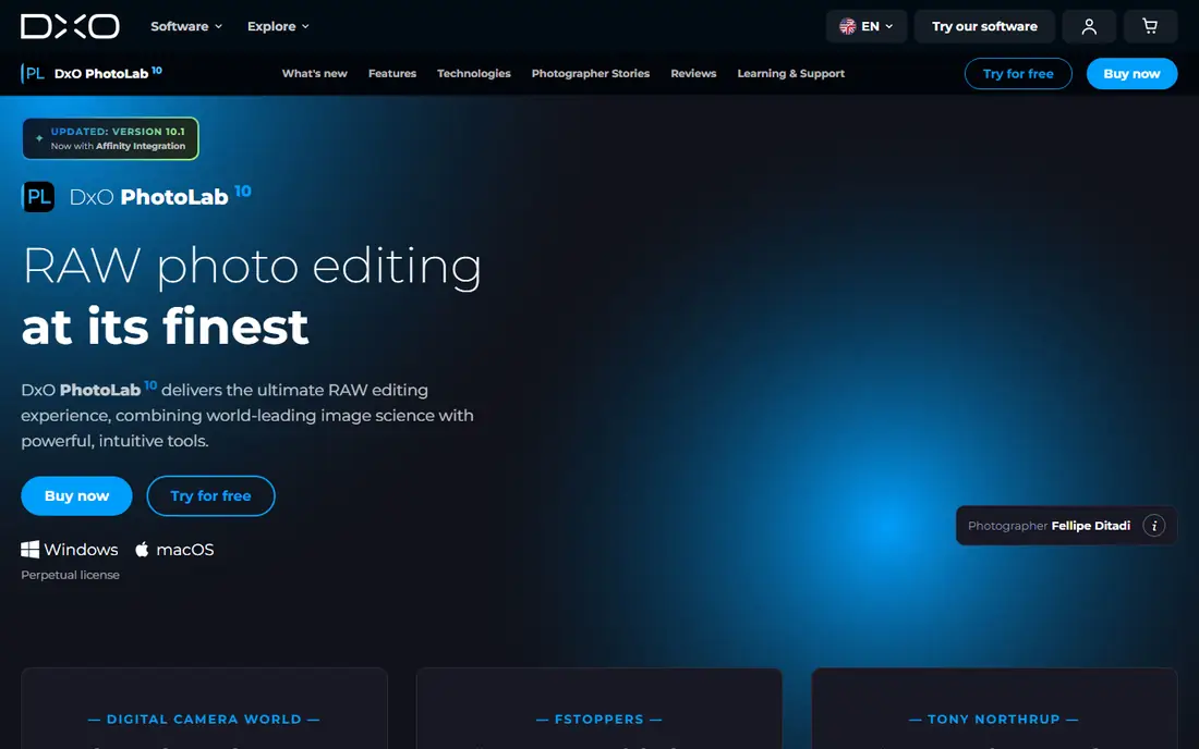 DxO PhotoLab homepage