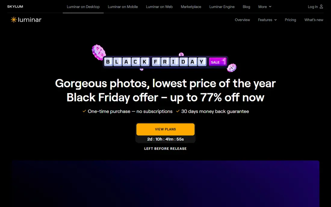 Luminar Neo homepage