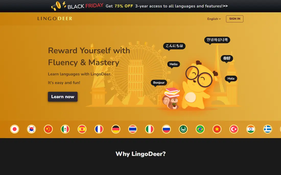 LingoDeer homepage