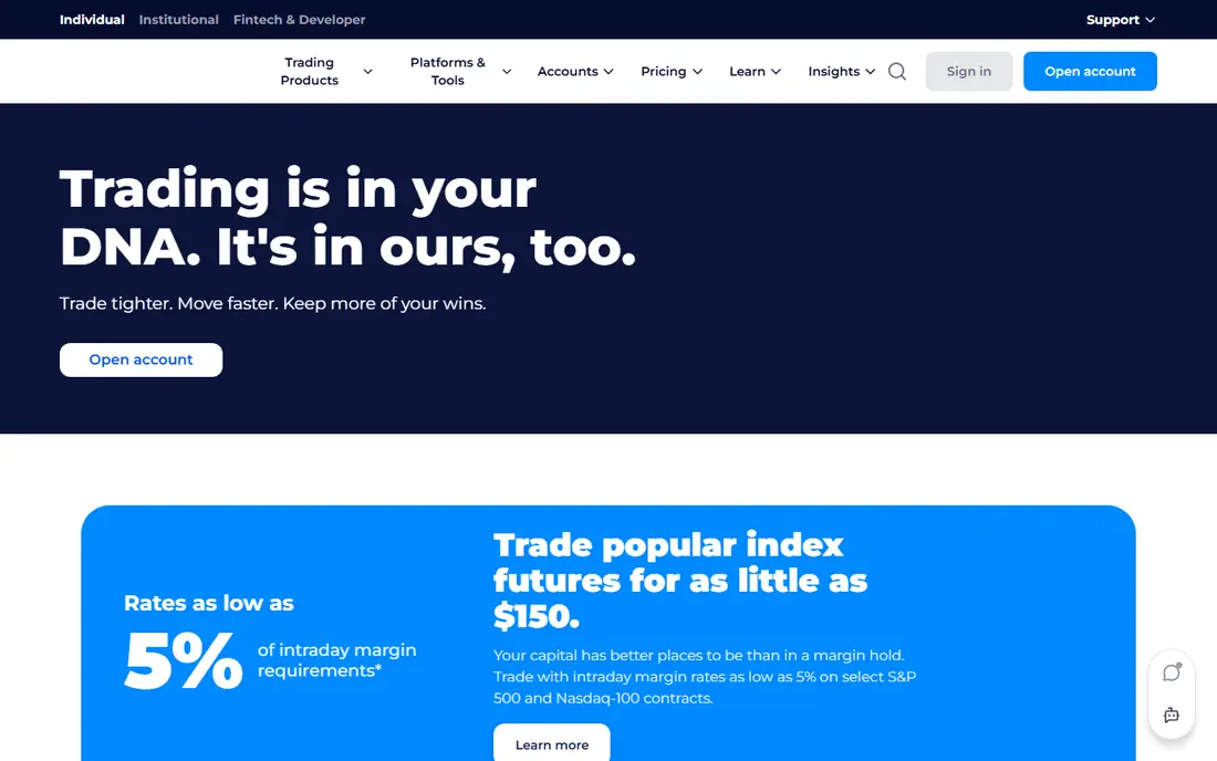 TradeStation homepage