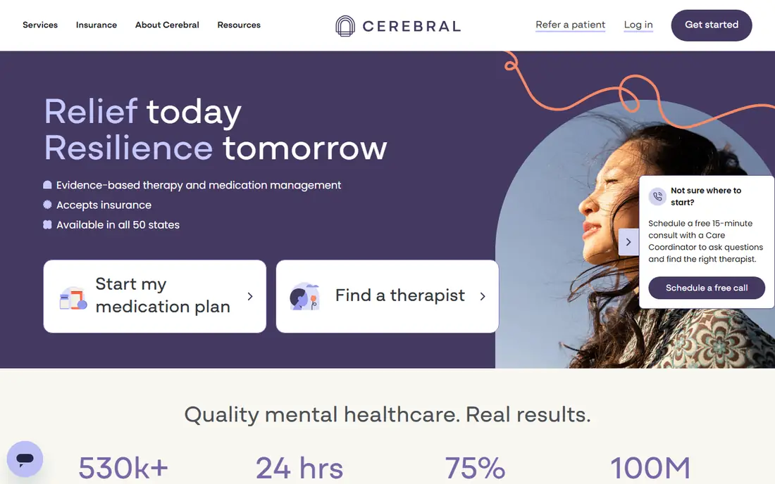 Cerebral homepage