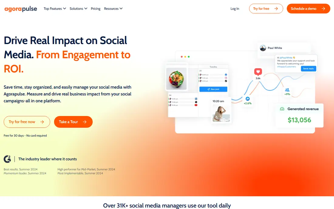 Agorapulse homepage