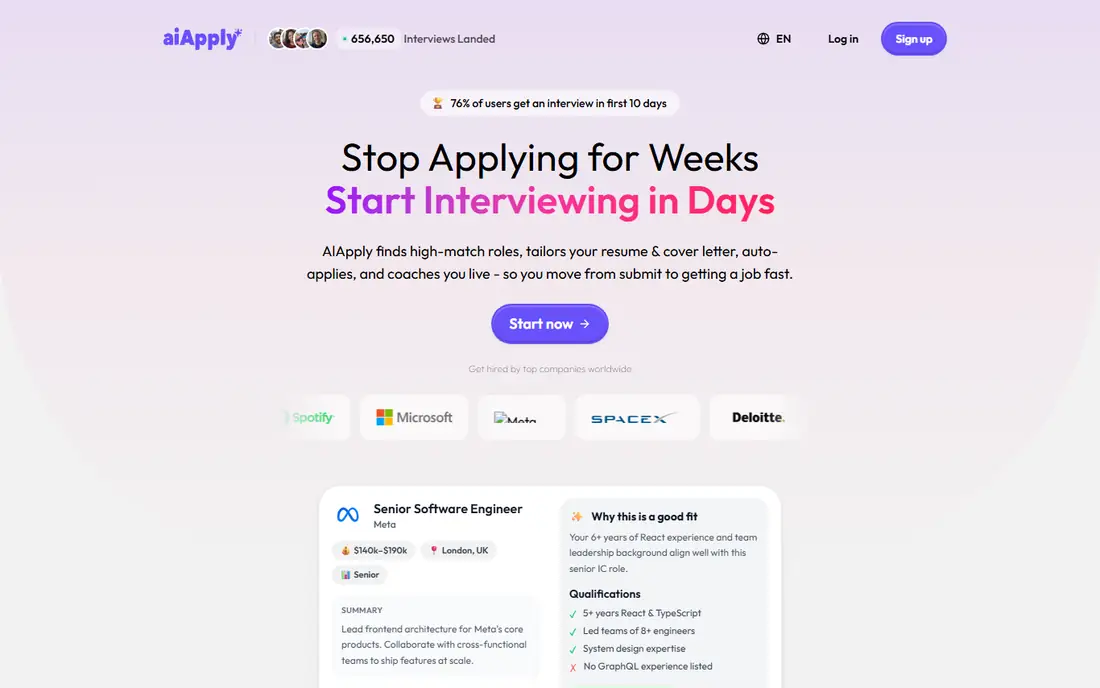 AIApply homepage