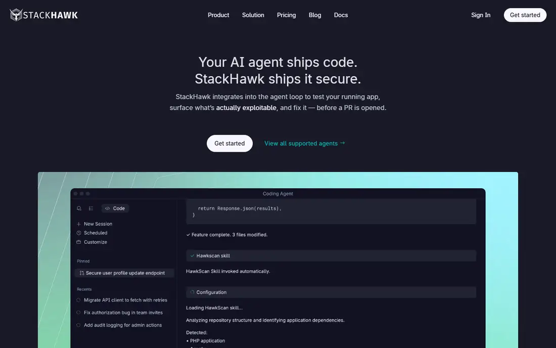StackHawk homepage