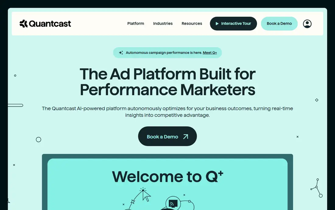 Quantcast homepage