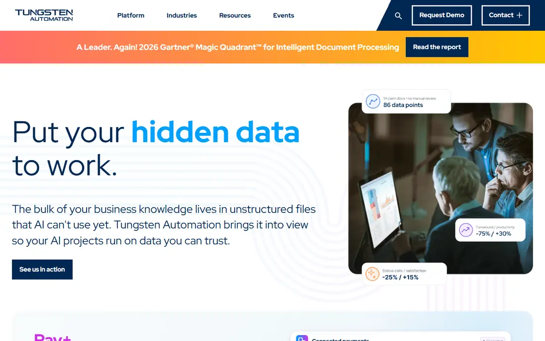 Tungsten Automation homepage