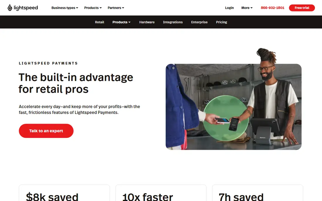 Lightspeed Payments homepage