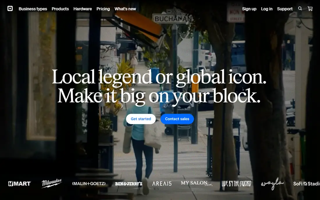 Square homepage