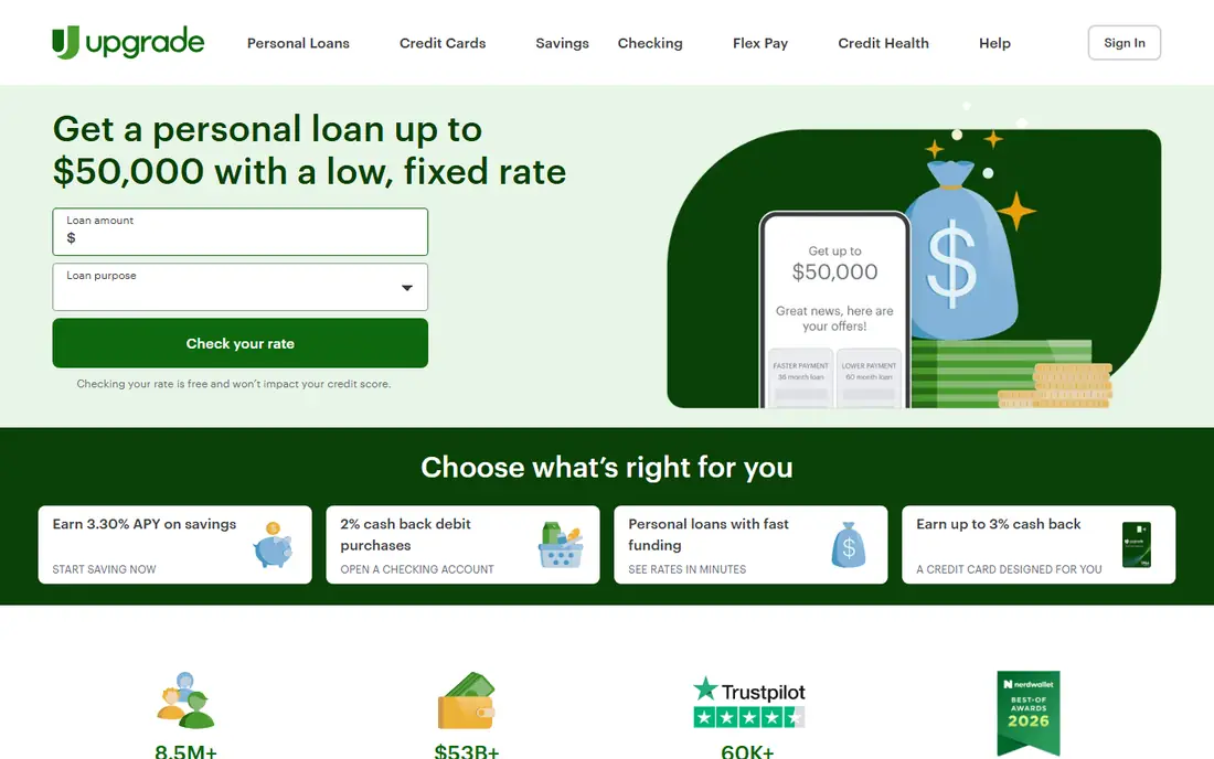 Upgrade homepage