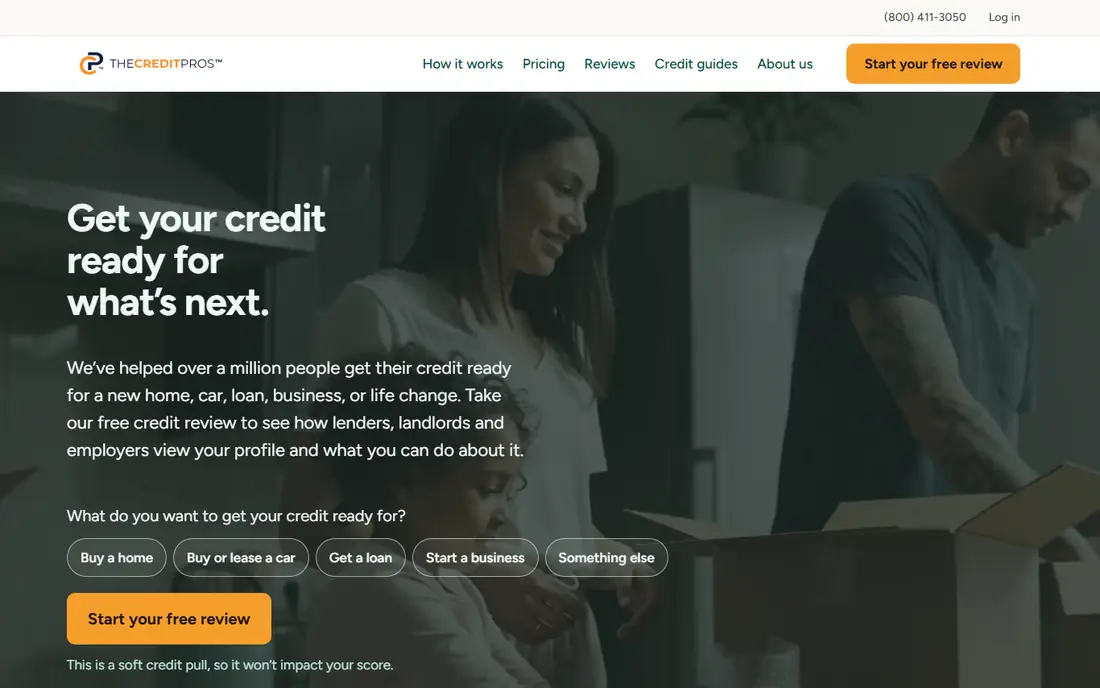The Credit Pros homepage