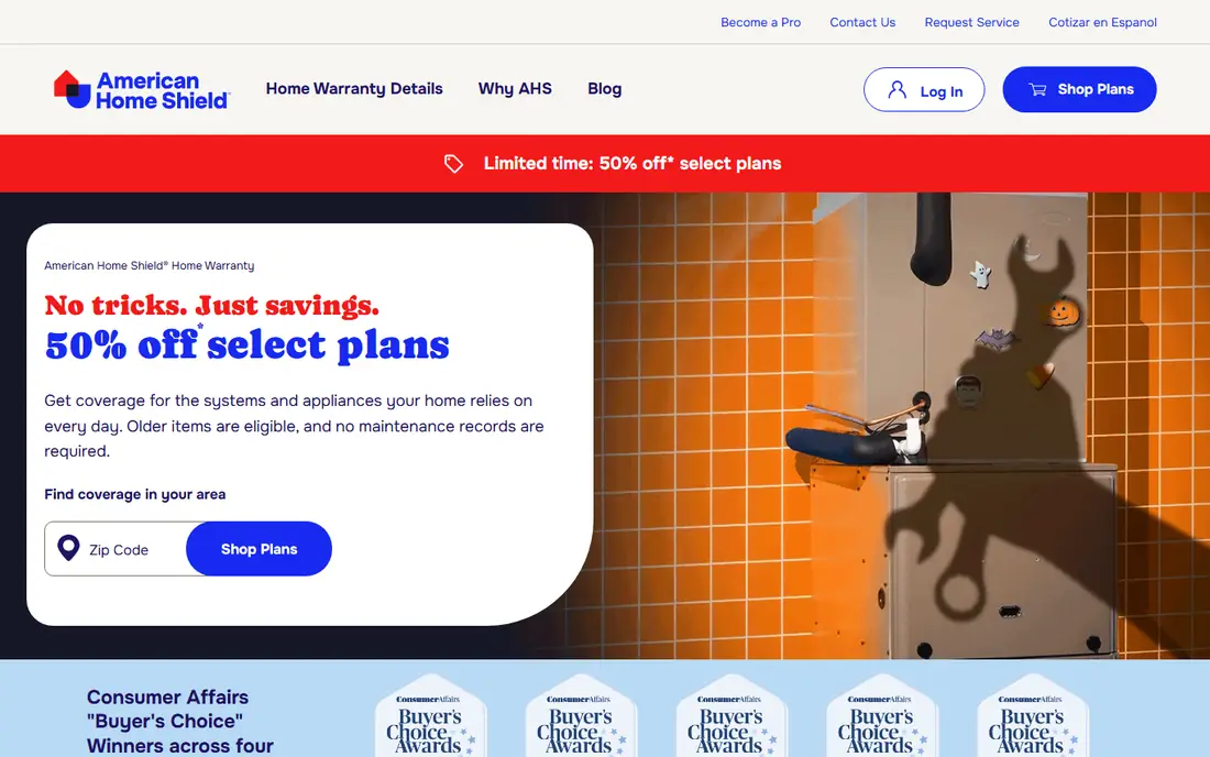 American Home Shield homepage