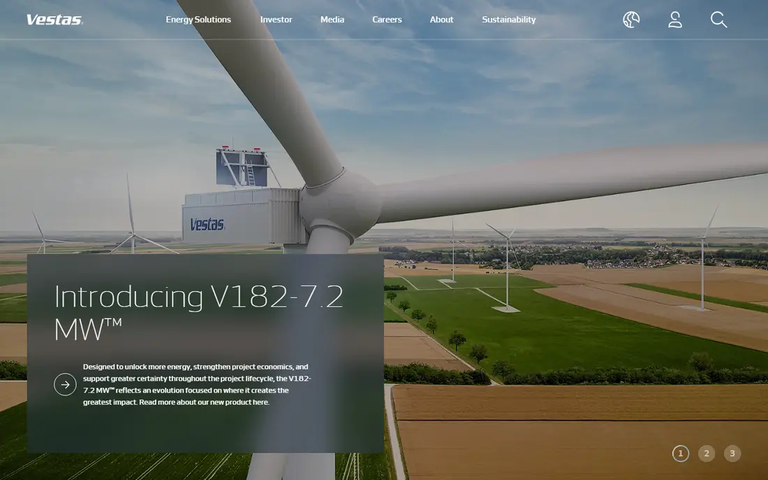 Vestas homepage