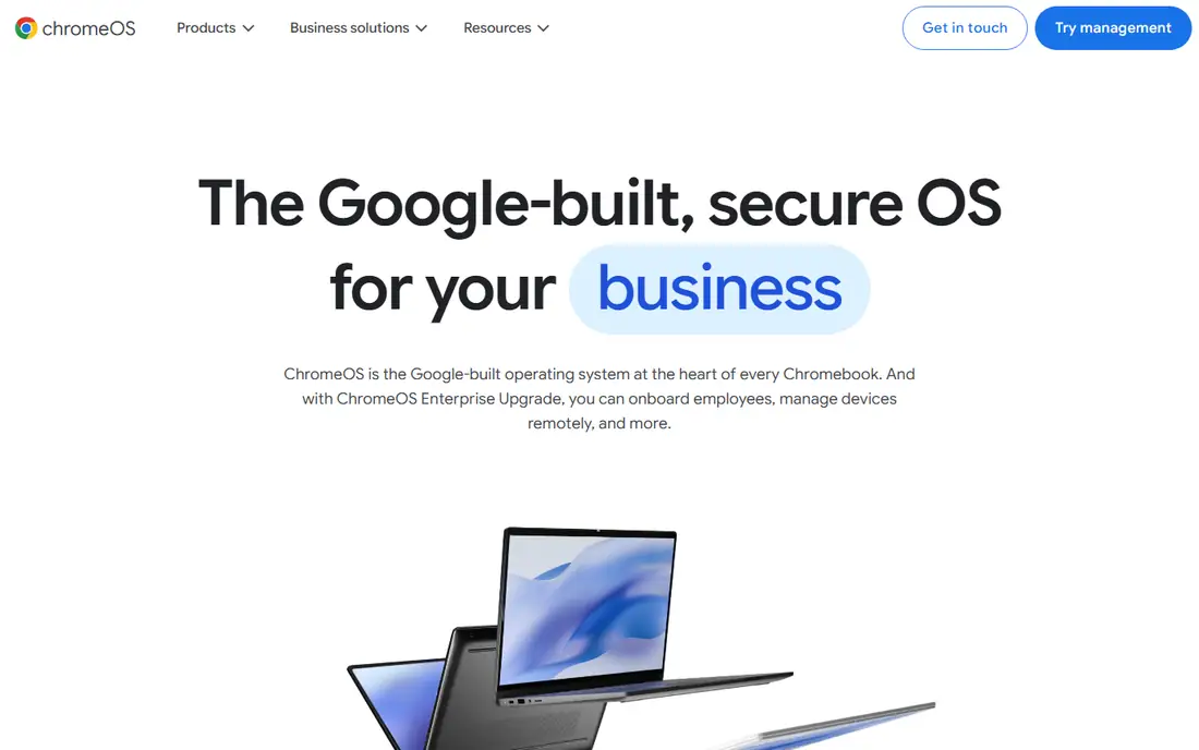 ChromeOS Flex homepage