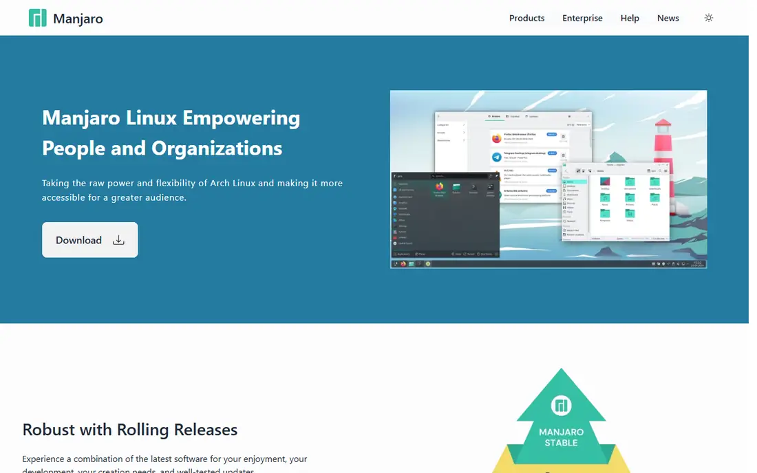 Manjaro homepage