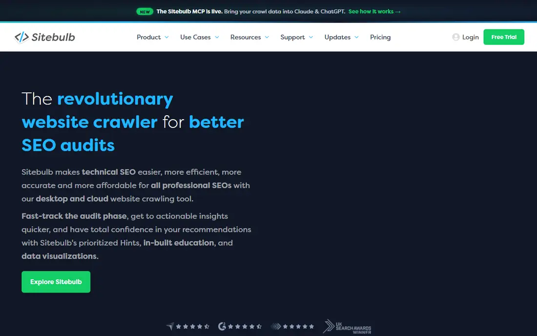 Sitebulb homepage