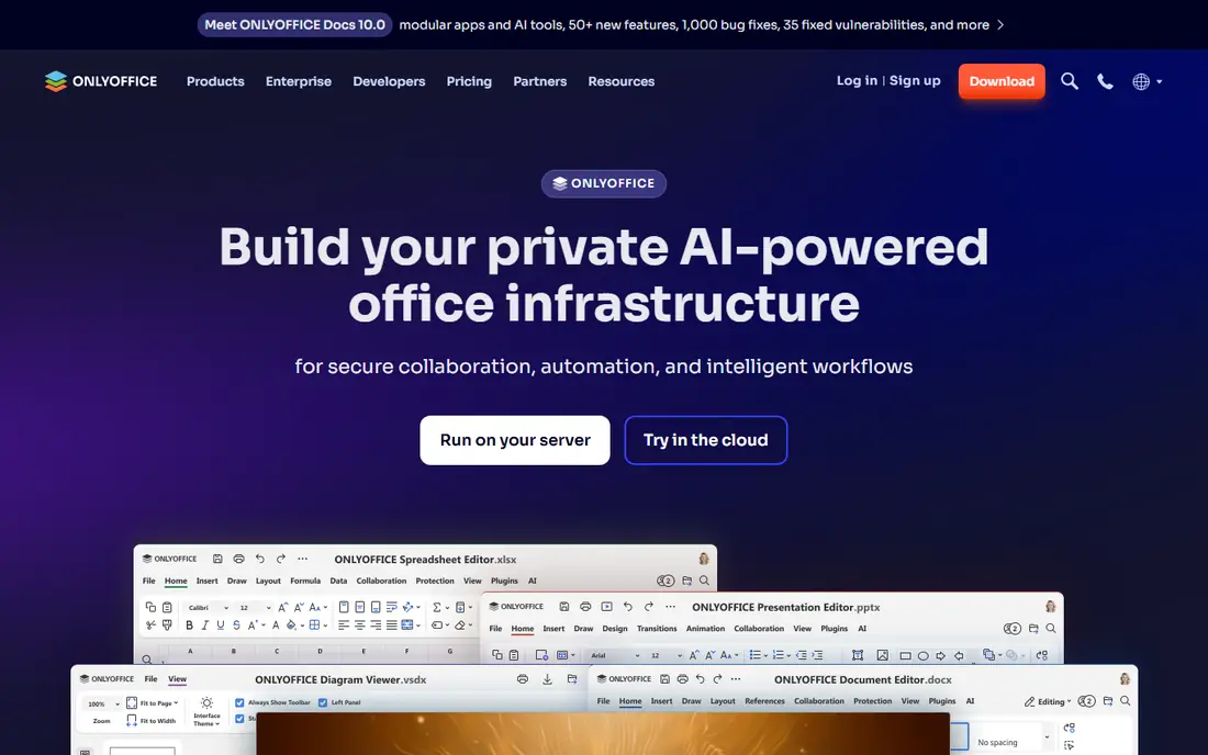 ONLYOFFICE Docs homepage