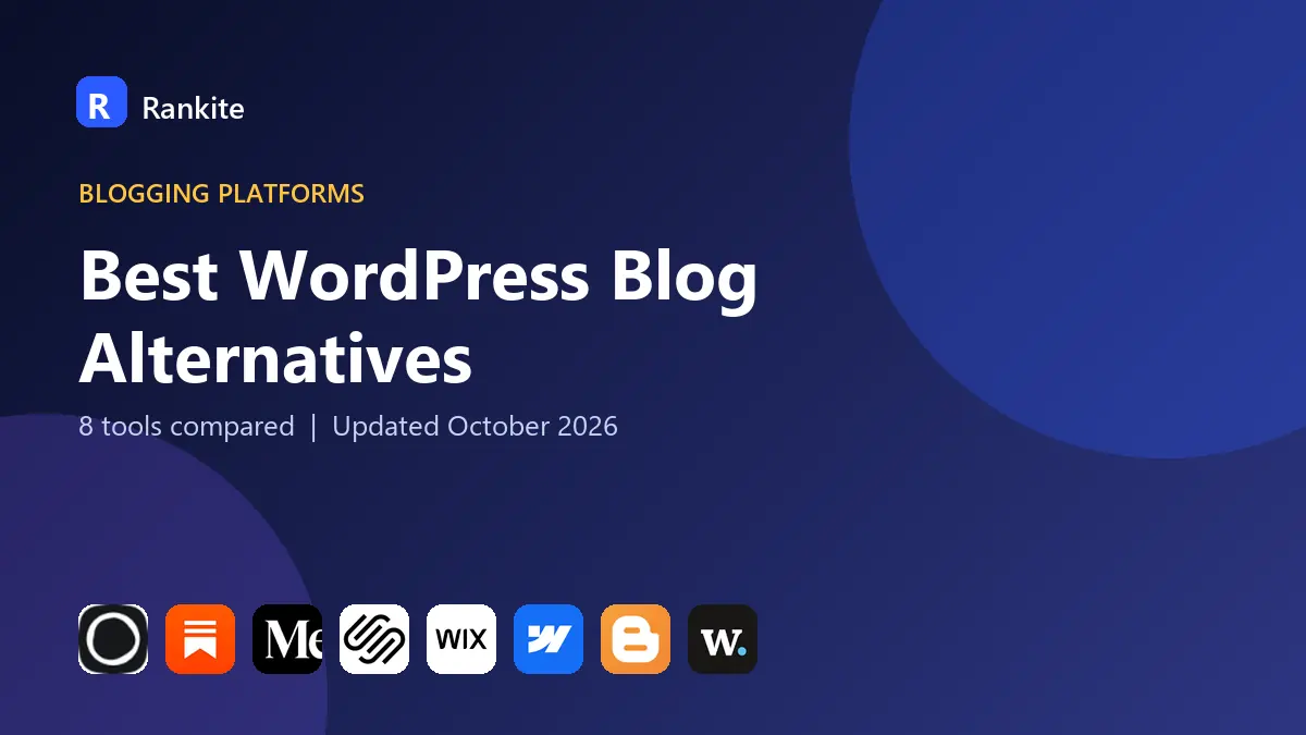 Best WordPress Blog Alternatives in 2026: 8 Tools Compared