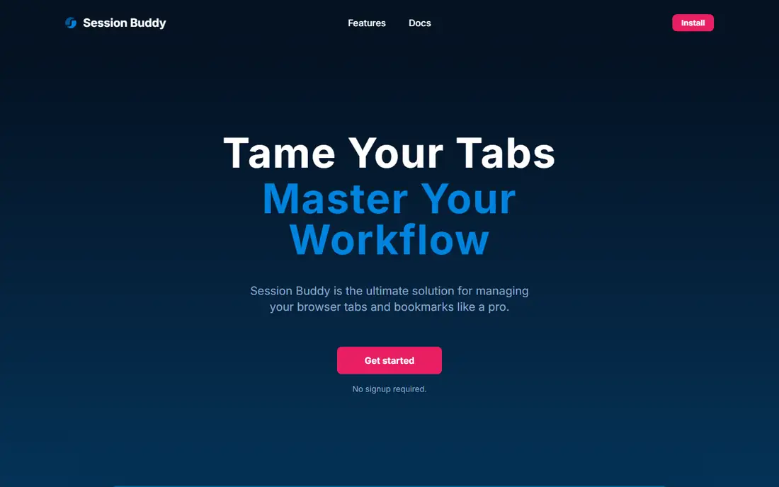 Session Buddy homepage