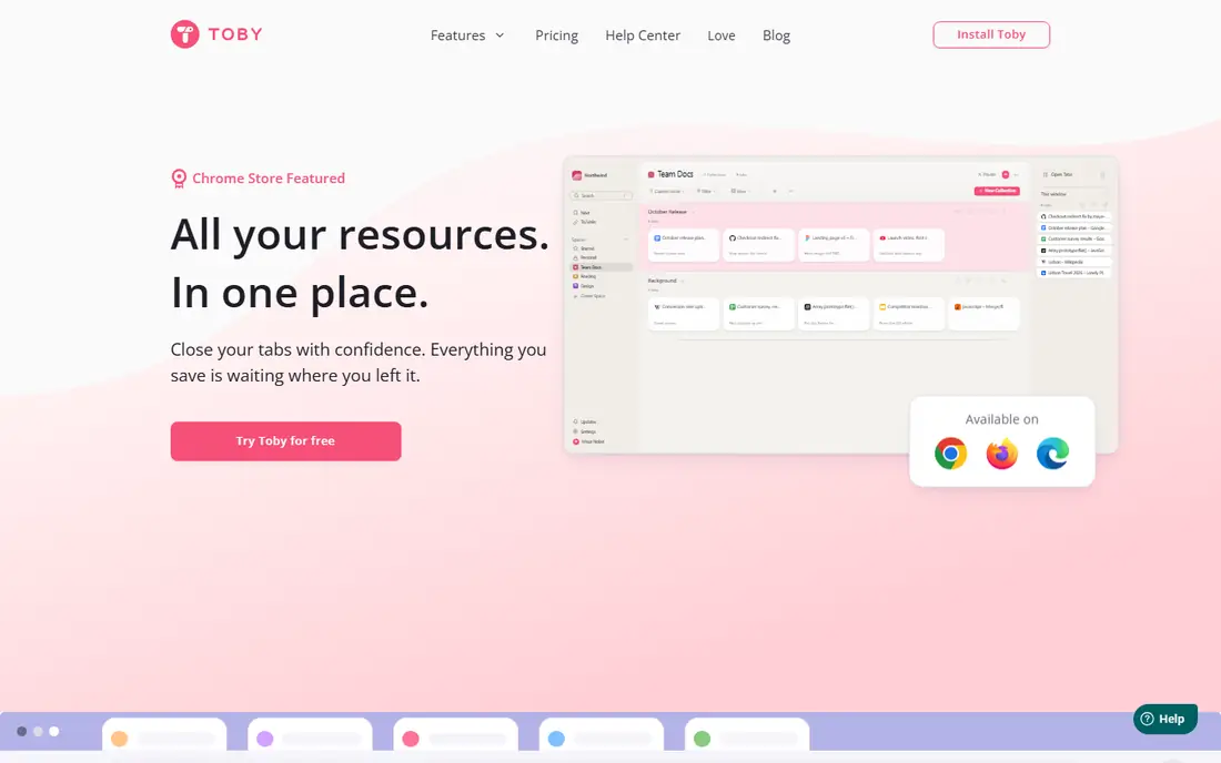 Toby homepage