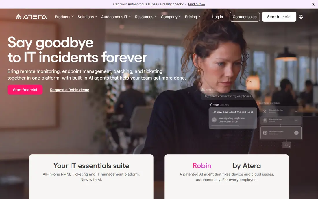 Atera homepage