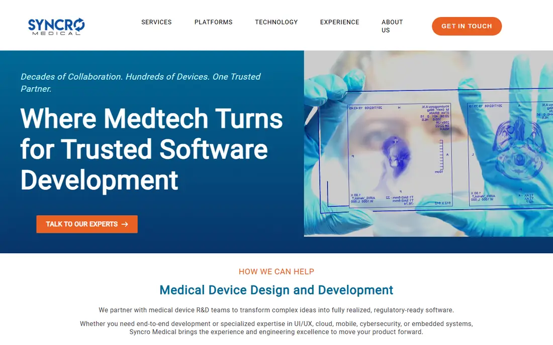 Syncro homepage
