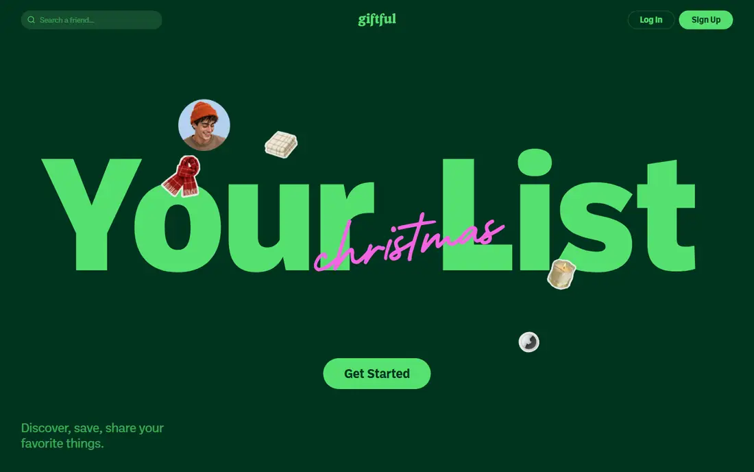 Giftful homepage