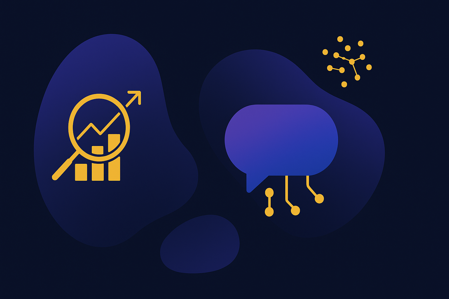 AI SEO services illustration showing AI search and ranking icons