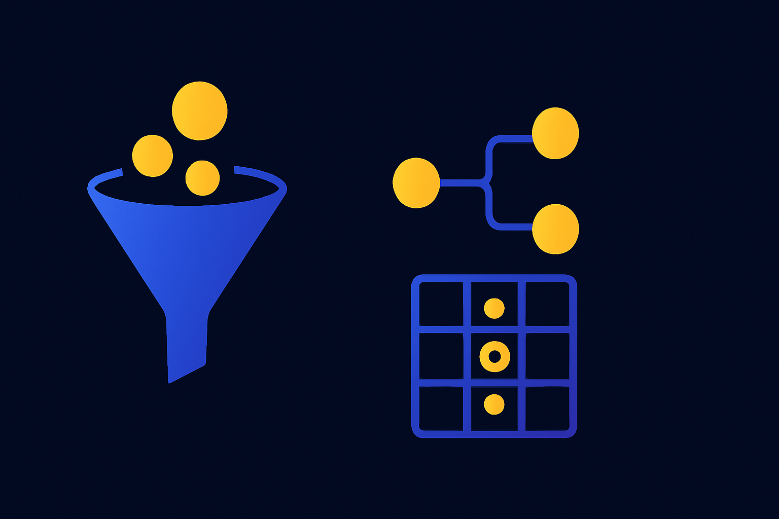 Illustration representing conversion rate optimization tools including A/B testing and heatmap analysis